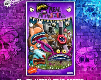 Monstrously Fun 90s Cartoon 11x17 Poster