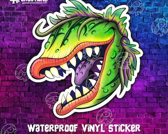 Carnivorous Plant Design Waterproof Vinyl Sticker