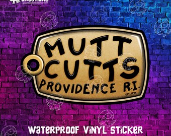Mutt Cutts Logo Handmade Waterproof Vinyl Sticker