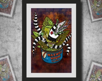 Man Eating Plant and Sandworm Mashup Print (2047,2046)