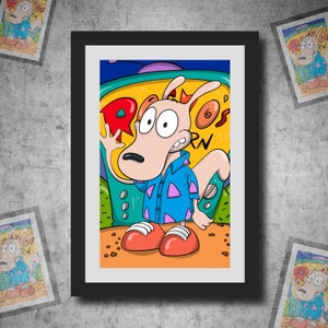 90s Wallaby Cartoon Print Various Sizes (2016)
