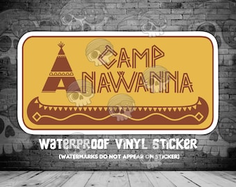 Retro Summer Camp Logo Waterproof Vinyl Sticker
