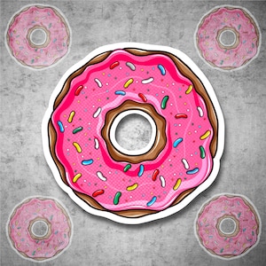 Homers Donut Treat Waterproof Vinyl Sticker (181)