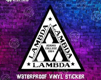 Lambda Lambda Lambda Fraternity Logo Waterproof Vinyl Sticker