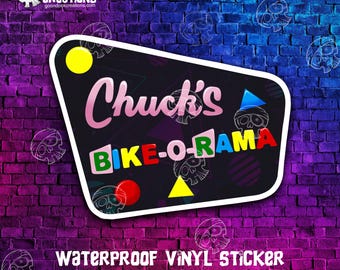 Chuck's Bike-O-Rama Waterproof Vinyl Sticker