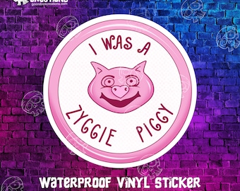 Ziggie Piggy Award Waterproof Vinyl Sticker