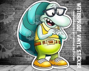 Retro 90s Wallaby Turtle Friend Waterproof Vinyl Sticker