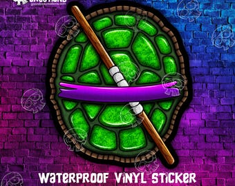 Ninja Heroes Shell & Weapons Waterproof Vinyl Sticker (Various Styles)