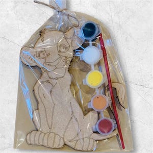 König der Löwen Party DIY Kit - Malen Sie Ihr eigenes Kit - Thema Gastgeschenke - Partytüte Geschenk - König der Löwen Themed Bastelset - Partygeschenke - Simba