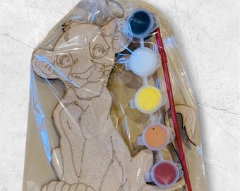 Lion King Paint Your Own Party Favor Kit: Handmade Simba Craft