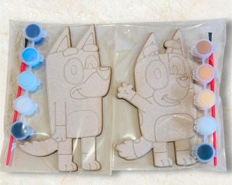 Bluey Paint Your Own Party Favor Kit - Handmade Theme Craft