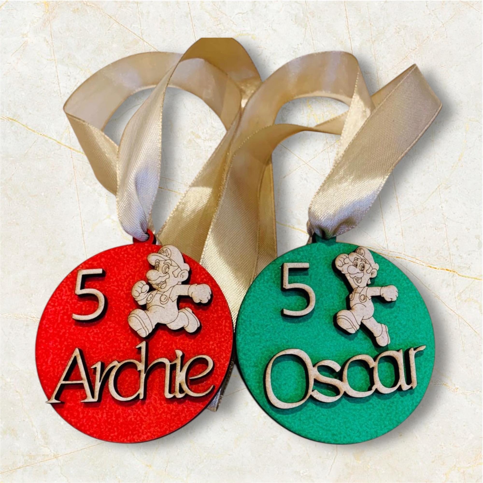 Personalized Birthday Medal: Theme Party Favor, Wooden Badge