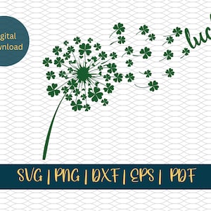 Four Leaf Clover SVG, Lucky SVG, St. Patrick's Day SVG, St. Patrick's Day png, Clover svg, Luck of the Irish, Shamrock