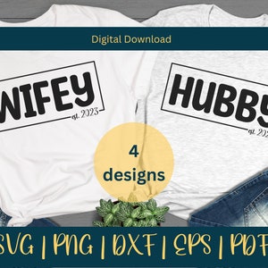 Huwelijksaankondiging svg, Wifey svg, Man svg, nieuw huwelijk, trouwshirt, bestanden voor cricut, nieuwe vrouw svg