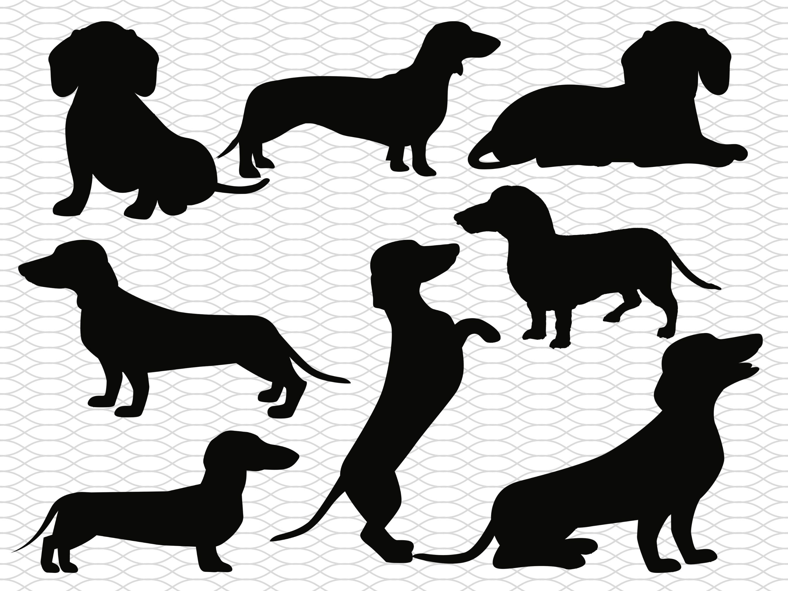 Dachshund Svg Bundle, Mega Bundle Svg, Dachshund Silhouette Bundle