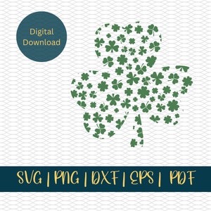 Trébol de trébol svg, Trébol SVG, Trébol SVG, Trébol svg, Día de San Patricio SVG, irlandés svg, Trébol png, archivo cortado, cricut, silueta