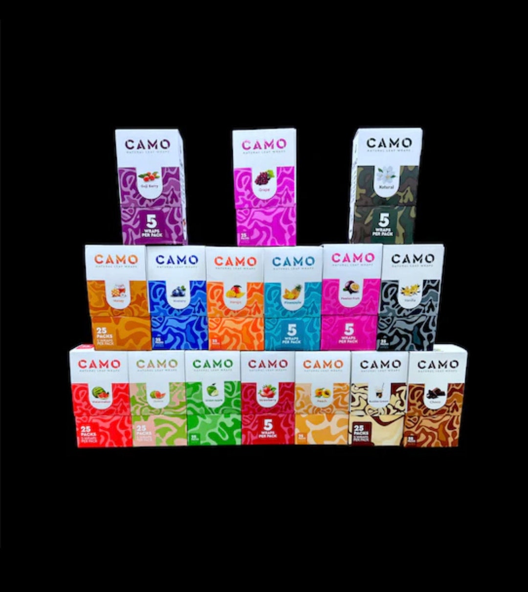 CAMO Self Rolling Herbal Tea Wraps 16 Flavors Etsy