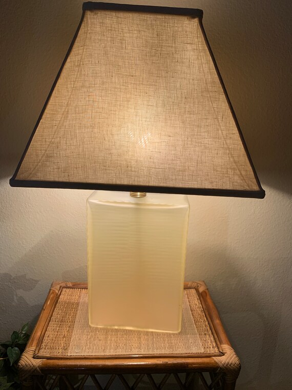 Donghia Murano Increspato Rippled Venetian Glass Lamp in Frosted