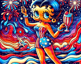 images of betty boop 4th of july