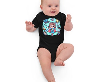 Super Mom, Super Kid Organic cotton baby bodysuit