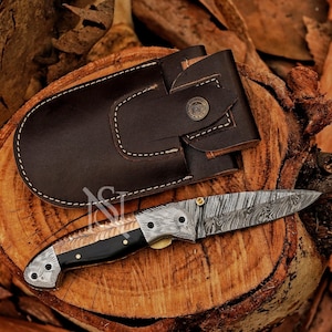 Coltello Damasco coltello tascabile pieghevole, coltello tascabile pieghevole, regalo per lo sposo, regalo di nozze regalo di anniversario, regalo di compleanno del Ringraziamento