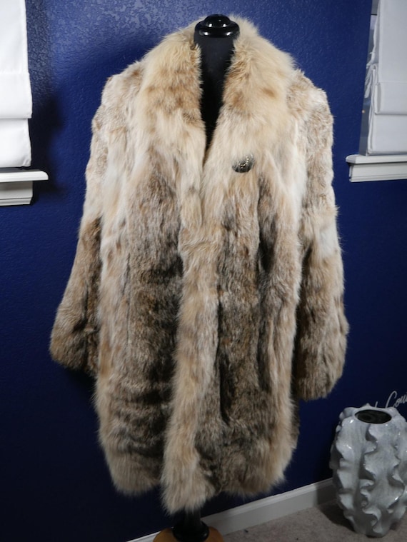 Gorgeous Canadian Lynx Fur Coat Jacket Unisex XL Plus UK