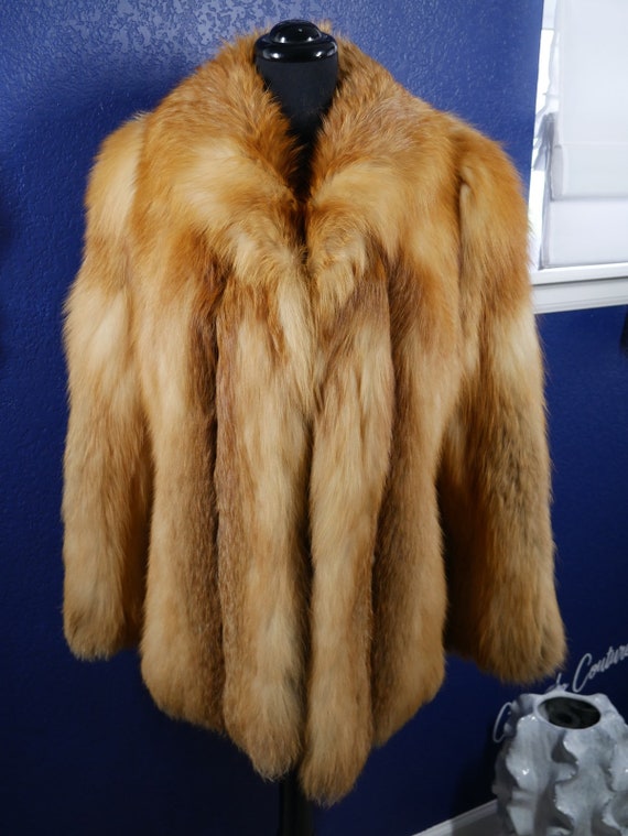 Beautiful Red Fox Fur Coat Jacket