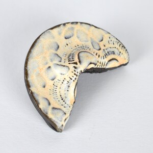 Handmade ceramic fortune cookie #111