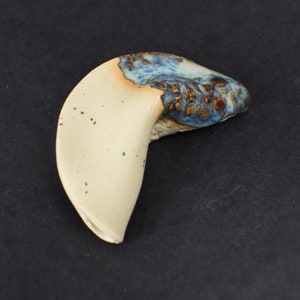 Handmade ceramic fortune cookie #201