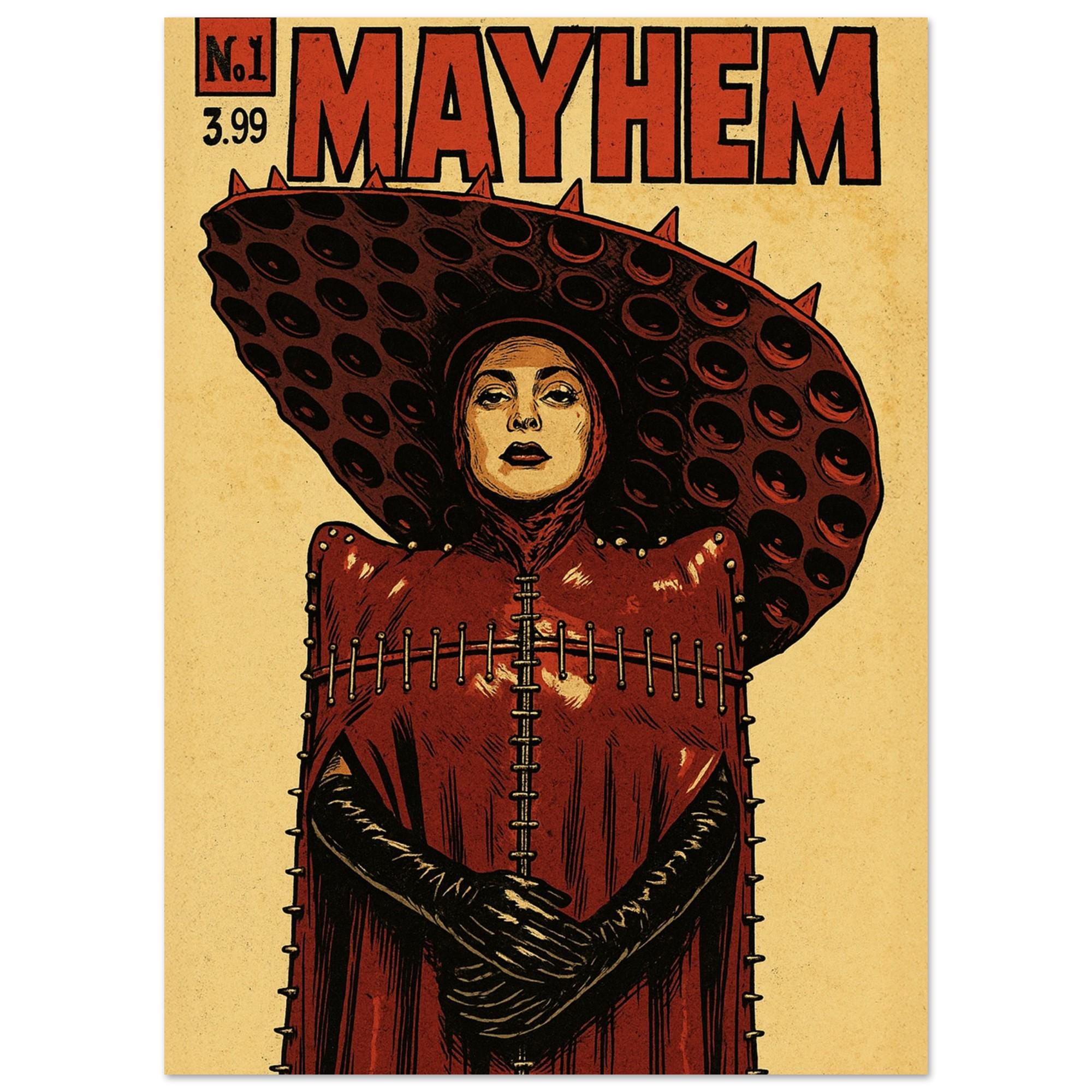 レディー・ガガ・メイヘム・コミックポスター：レトロポップアート