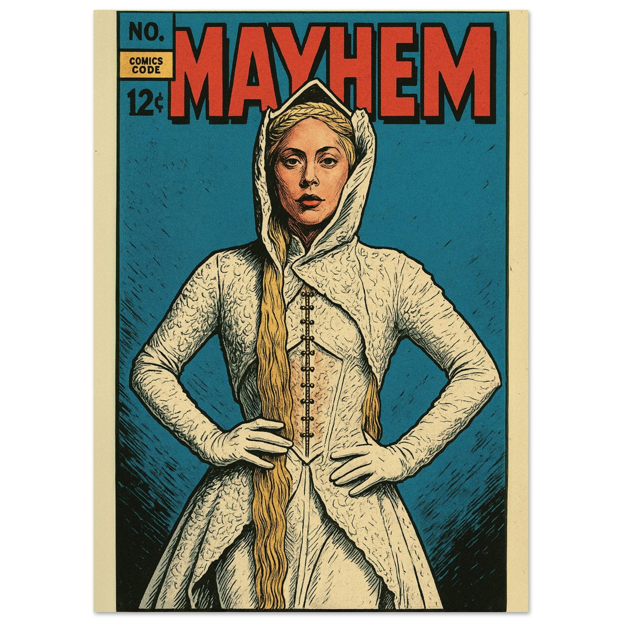 Gaga アートブック Lady Gaga Mayhem Poster: Vintage Comic Book Pop Art - Etsy