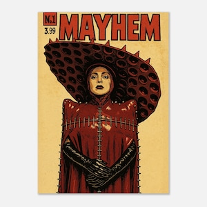 Lady Gaga Mayhem Poster: Gothic Comic Art Print, Dark Pop Decor - Etsy