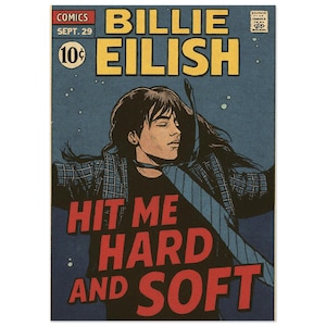 Poster a fumetti di Billie Eilish: copertina dell'album Hit Me Hard and Soft immagine 7
