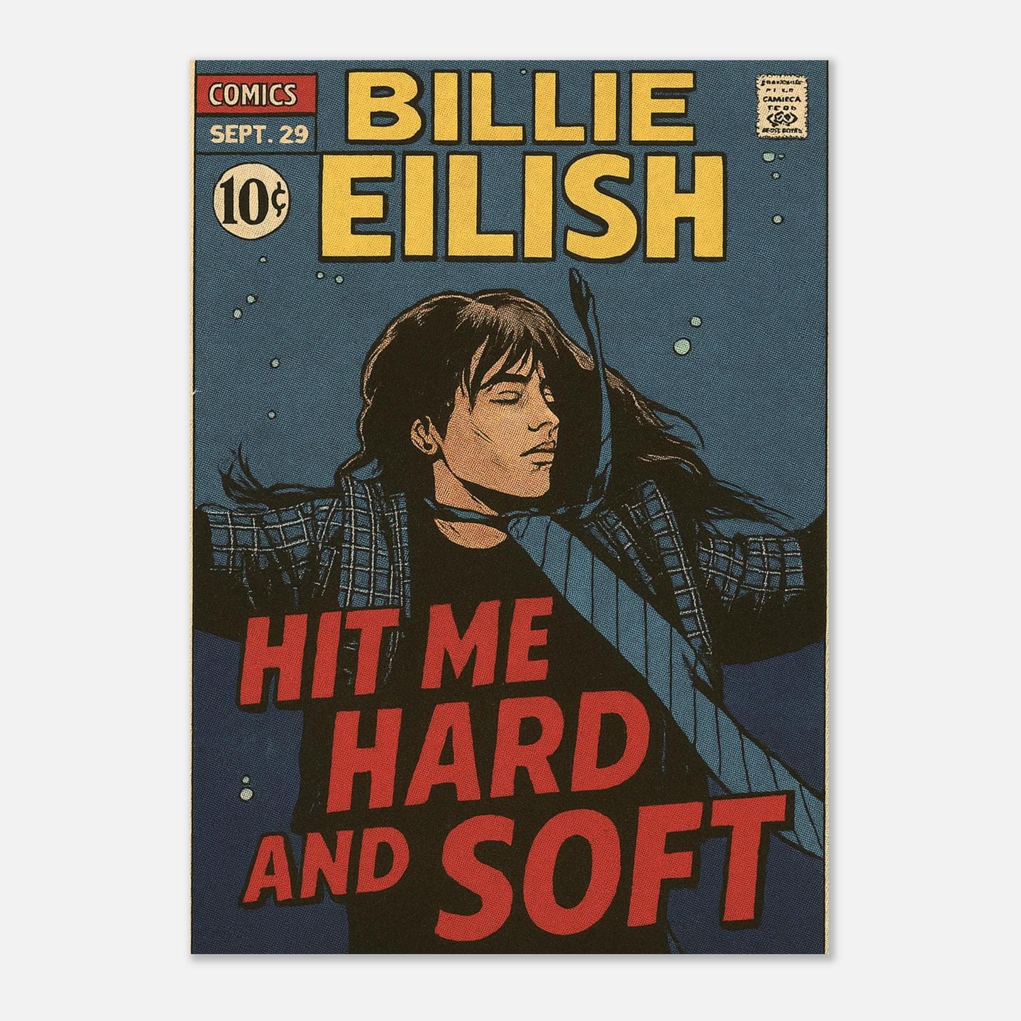 Billie Eilish Hit Me Hard and Soft ポスター Billie Eilish Comic Poster: Hit Me Hard and Soft Album Art - Etsy
