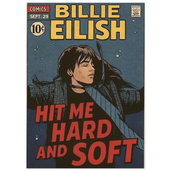 Billie Eilish Comic Poster: Hit Me Hard and Soft Album Art - Etsy
