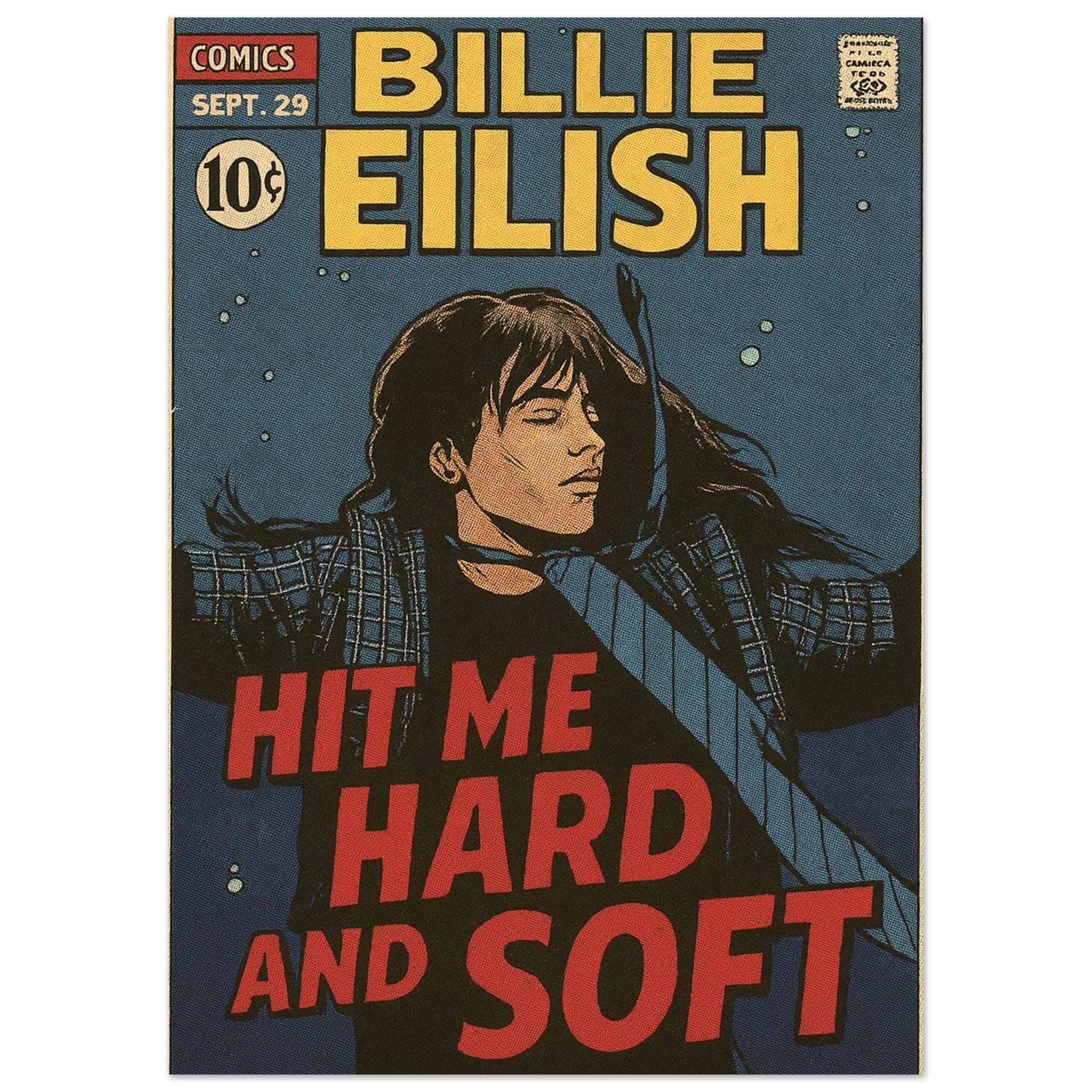 Billie Eilish Comic Poster: Hit Me Hard and Soft Album Art - Etsy