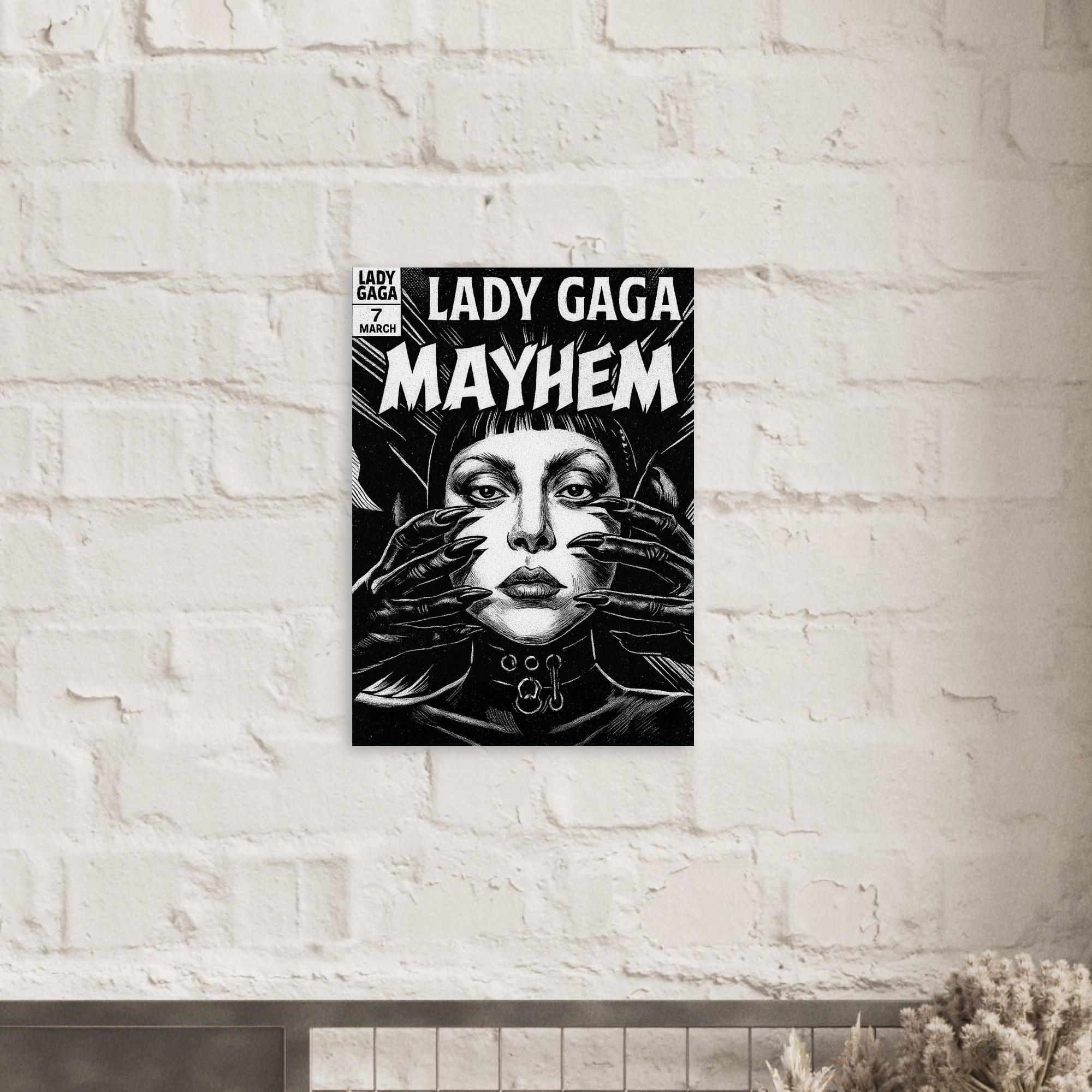Lady Gaga Mayhem Poster: Gothic Comic Art Print, Dark Pop Decor - Etsy