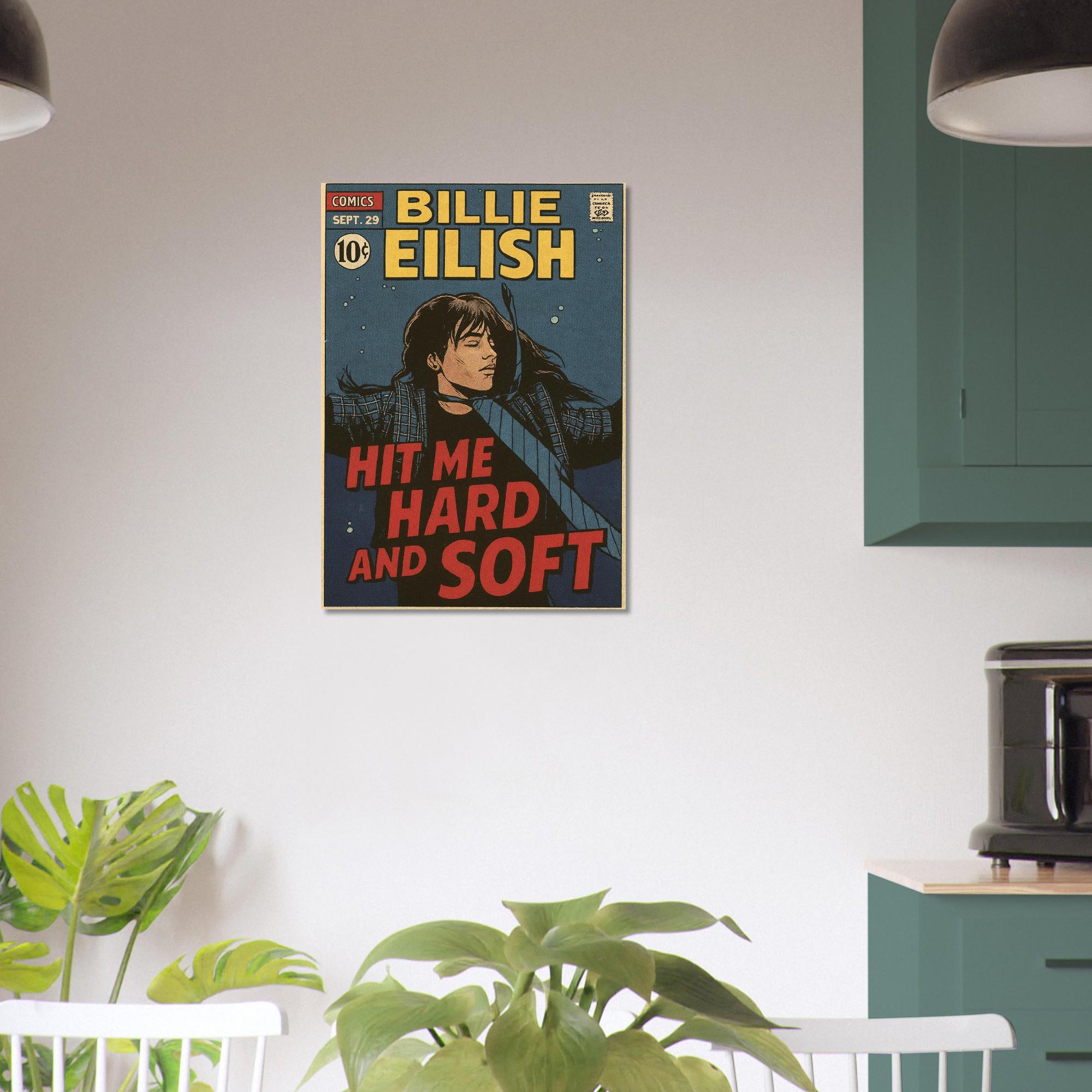 Billie Eilish Comic Poster: Hit Me Hard and Soft Album Art - Etsy