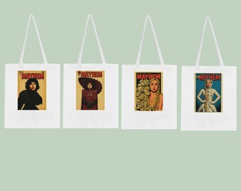 Organic Cotton Eco Tote Bag: Mayhem Ball Opera Haus Graphic Design