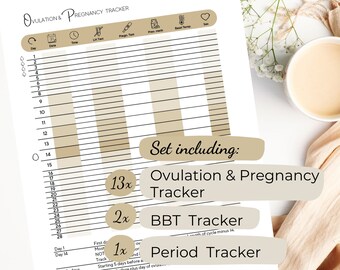 Ovulation and Pregnancy Planner Period Calender BBT - Etsy