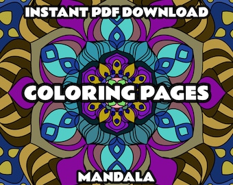Mandala Malvorlagen | 50 Malvorlagen | Sofortiger Download PDF | Digitale Datei | Mandala