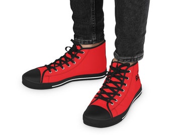 AC/DC Lock Up Your Daughters sneakers alte da uomo - ac/dc rock band converse - scarpe rock band - mandrini alti rossi - regalo per calci rocker