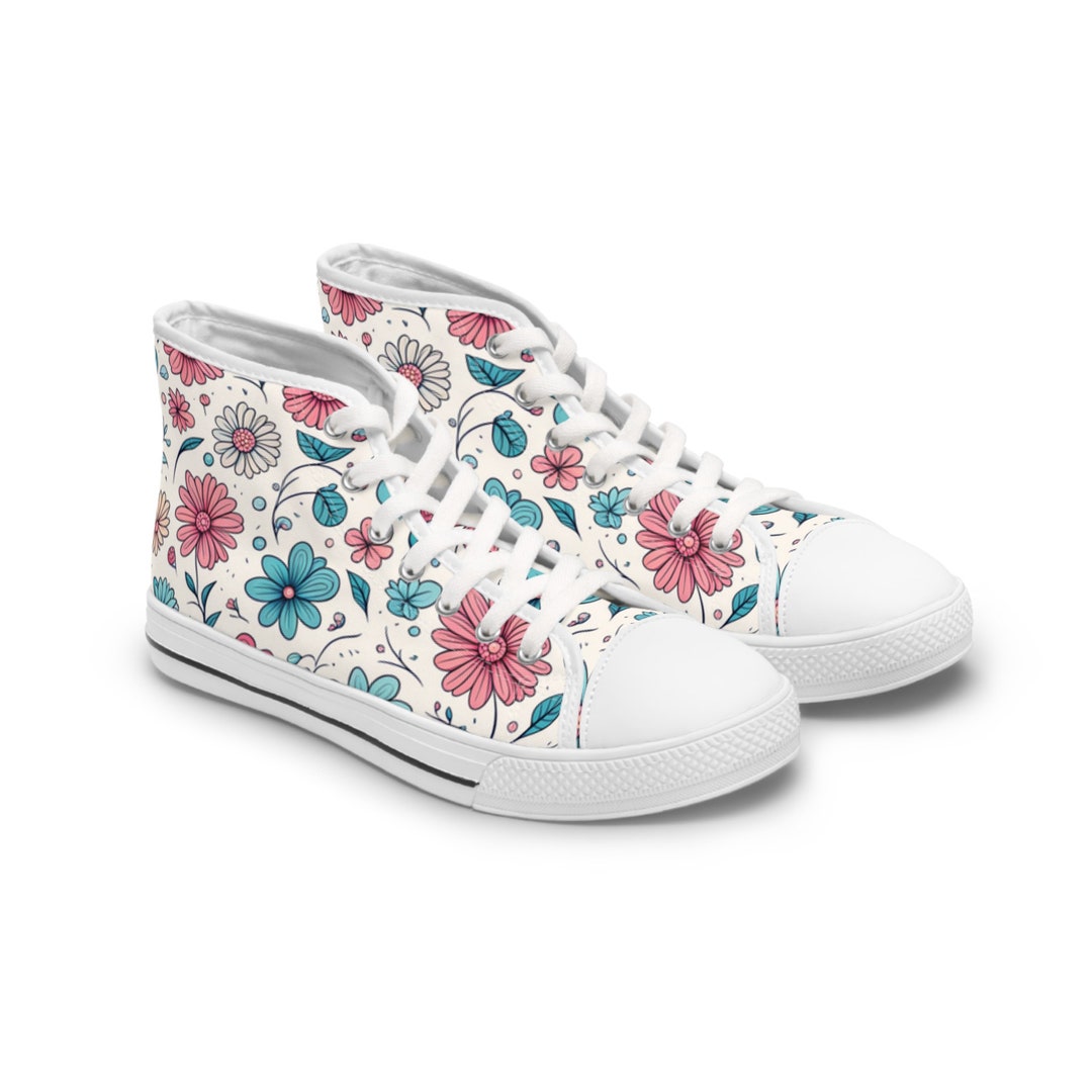 Flower Print Women's Sneakers