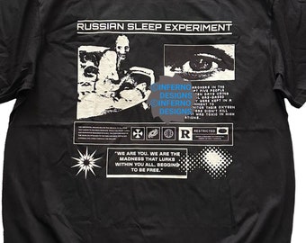 Russian Sleep Experiment Shirt, Y2K Grunge Shirt