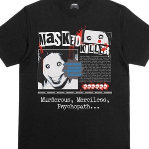 Koszulka Creepypasta Y2K, Koszulka Jeff The Killer, Koszulka Y2K Grunge, Koszulka gotycka