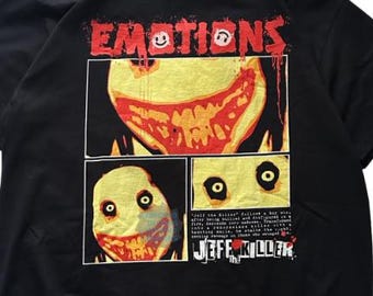 Jeff The Killer Shirt, Creepypasta Shirt, Gothic Shirt, Emo Shirt, Horror Shirt, Unisex Adult Shirt