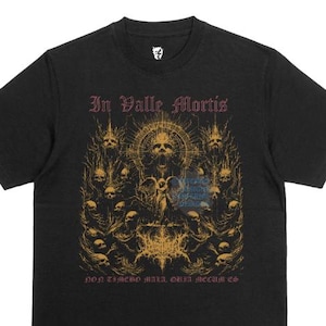 Heavy Metal Band Shirt Death Metal T-Shirt Valley of Death Christian Metal Tshirt Y2K Grunge Tee
