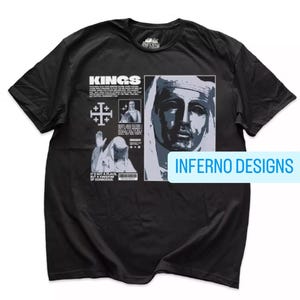 Shirt King Baldwin IV, Y2K Grunge-shirt, christelijk shirt, Knight-shirt, Elden Ring-thema, gothic-shirt, streetwear-shirt