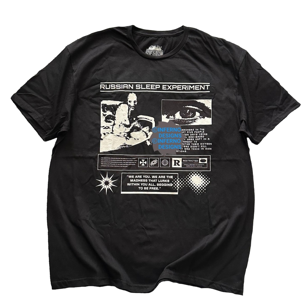 Russian Sleep Experiment Shirt, Y2K Grunge Shirt, Creepypasta