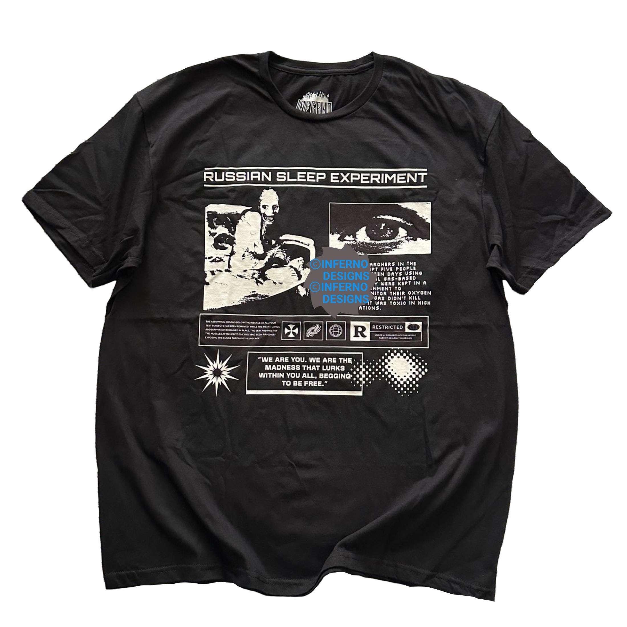 24時間限定タイムセール Russian Sleep Experiment Shirt, Y2K Grunge Shirt トップス